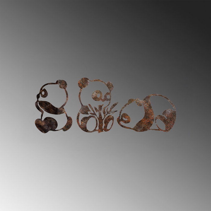 Wallity Rusty Panda Escultura de Pared de Metal en Color Antiquation Wallity Rusty Panda Escultura de Pared de Metal en Color Antiquation